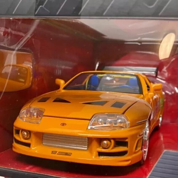 Jada Fast & Furious Brian's Toyota Supra Orange 1:24 Die-cast Model Car NIP - Picture 10 of 16